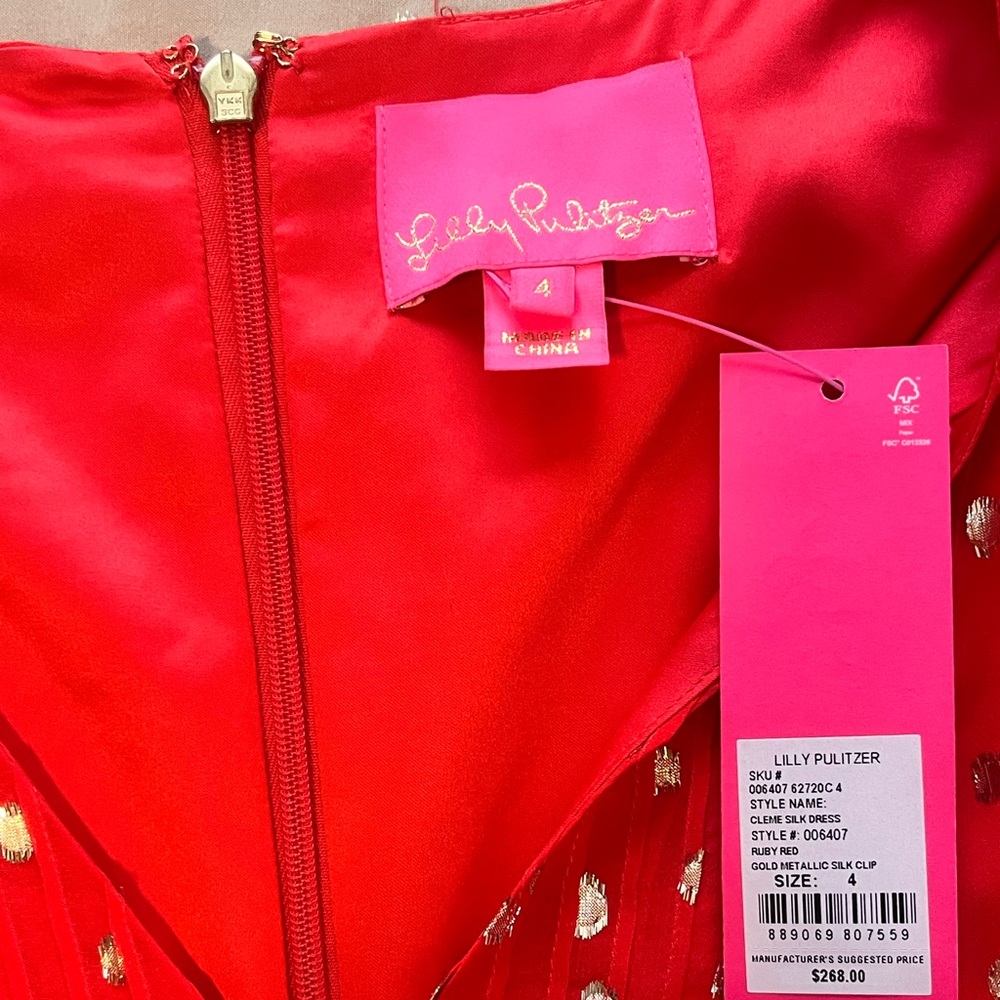 NWT red swing dress with sparkle details